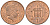 Великобритания 1 пенни 2004 Елизавета II (1952-2022) KM 986, Spink 4710 (B5) сталь плакированная медью 4609-616