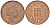Великобритания 1 пенни 2003 Елизавета II (1952-2022) KM 986, Spink 4710 (B5) сталь плакированная медью 4609-567