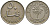 Бахрейн 50 филсов 1965 AH 1385, пальма KM 5 медно-никель 4549-559