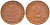 ФРГ 2 ПФЕННИГА 1965 J KM 106, J.381 бронза 3718-364