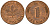 ФРГ 1 пфенниг 1990 D KM 105, J.380 сталь плакированная медью 4602-769