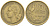 Франция 10 франков 1951 B, петух, 4 пера KM 915.2, LE FRANC 363.5 алюминиевая бронза 202-1144