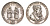 Саксония медальон к 300-летию начала Реформации в Дрездене 6 июля 1539 года 1839 бюст Генриха V (Благочестивого), Лютер и Меланхтон, вес 3,4 грм, диаметр 21 мм серебро 1526-1025