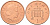 Великобритания 1 пенни 2002 Елизавета II (1952-2022) KM 986, Spink 4710 (B5) сталь плакированная медью 4588-556