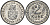 Хорватия 2 куны 1941 королевство KM 2 цинк aUNC 177-1458