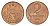 Латвия 2 сантима 1926 KM 2 бронза 4658-1143