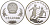 Китай 5 юаней 1989 футбол, два игрока KM 245 серебро PROOF 1077-10-11