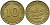 ФРГ 10 ПФЕННИГОВ 1950 F KM 108, J.383 сталь плакированная латунью 73-1117