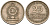 Шри-Ланка 25 центов 1975 KM 141.1 медно-никель 4567-169