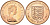 Джерси 2 пенса 1971 герб, Елизавета II (1952-) KM 31 бронза UNC 4583-125