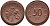 Саксония 50 пфеннигов 1921 виноград и лопата J. N 54 фарфор 1094-5-15