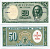Чили 5 сентесимо ND (1960-1961) надпечатка на 50 песо, Анибаль Пинто, 22 мм. Pick 126b бумага UNC (пресс) 7484-74-1