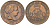 Испания 5 сентимо 1868 OM, Изабелла II (1833-1868) KM 635.2 бронза 215-831
