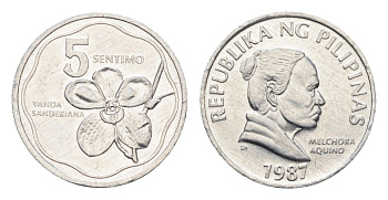 Филиппины 5 сентимо 1984 KM 239 алюминий UNC 4668-656