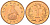 Зимбабве 1 цент 1995 птица-идол KM 1a сталь плакированная бронзой UNC 4615-1139