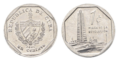 Куба 1 сентаво 2001 KM 733 алюминий UNC 4696-1124
