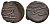 Мальдивы 1/4 ларина 1883 AH 1300 KM 37 бронза 1515-814