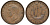 Великобритания 1/2 пенни 1945 Георг VI (1936-1952) KM 844, Spink 4115 бронза 4128-854
