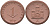 Фрайберг 1 марка 1921 с крестом на центральной башне Men05# 8084.12, Men18# 10080.12 фарфор  UNC  1085-10-15