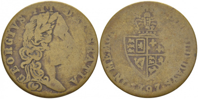 АНГЛИЯ ЖЕТОН 1797 ГЕОРГ III желтый металл 4544-1116