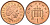 Великобритания 1 пенни 2002 Елизавета II (1952-2022) KM 986, Spink 4710 (B5) сталь плакированная медью 4609-563