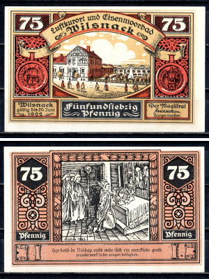 Вильснак (Пруссия, Бранденбург) 75 пфеннигов 1922 2193-48-2-2
