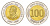 Эквадор 100 сукре 1997 70 лет Центробанку KM 101 биметалл UNC 4697-435