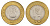 Индия 10 рупий 2011 монетный двор Ромб KM 400 биметалл 4650-1144