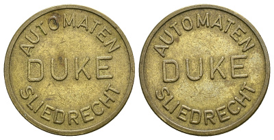 НИДЕРЛАНДЫ ЖЕТОН ND ГОРОД СЛИДРЕХТ, AUTUMATEN DUKE латунь 4385-857
