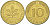 ФРГ 10 ПФЕННИГОВ 1982 F KM 108, J. 383 сталь плакированная латунью 219-542