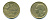 ФРАНЦИЯ 20 ФРАНКОВ 1951 B, ПЕТУХ, 4 ПЕРА KM 917.2, LE FRANC 402.8 алюминиевая бронза 83-331