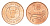 Исландия 10 эйре 1981 кальмар KM 25 бронза UNC 4613-126