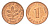 ФРГ 1 пфенниг 1983 G KM 105, J.380 сталь плакированная медью aUNC 4630-1138