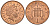 Великобритания 1 пенни 2003 Елизавета II (1952-2022) KM 986, Spink 4710 (B5) сталь плакированная медью 4609-565