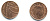 Великобритания 1 пенни 2010 Елизавета II (1952-2022) KM 1107, Spink B6 сталь плакированная медью 177-1217