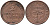 ПРУССИЯ 2 ПФЕННИГА 1870 А, ВИЛЬГЕЛЬМ I (1861-1888) KM 481 медь 116-648