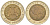 Россия 50 рублей 1994 серия Красная книга, Зубр (Бизон) Y 368 биметалл UNC 443-342