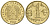 Казахстан 1 тенге 2004 KM 23 латунь UNC M57-14