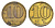 Германия игровой жетон 10 пфеннигов ND с отметкой hw латунь 4636-1118