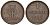 Ганновер 1 пфенниг 1855 B, Георг V KM 221, AKS 155, J. 83 медь 4594-516