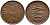 Гернси 1/2 пенни 1971 Елизавета II (1952-2022), герб KM 20 бронза 4387-838