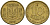 Украина 10 копеек 1996 5 ягод около К KM 1.1 a латунь 4154-952