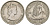 Британские Восточно-Карибские территории 25 центов 1955 Елизавета II (1952-2022), парусник KM 6 медно-никель 67-617
