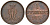 Ганновер 1 пфенниг 1855 B, Георг V KM 221, AKS 155, J. 83 медь 4594-535
