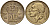 БЕЛЬГИЯ 50 САНТИМОВ 1954 BELGIE KM 145 бронза 4392-765