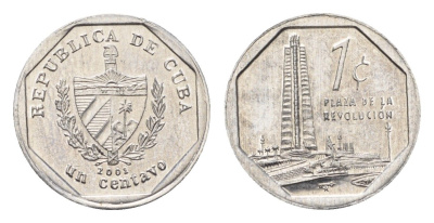 Куба 1 сентаво 2001 KM 733 алюминий UNC 4696-1125
