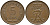 ДАНИЯ 5 ЭРЕ 1968 C; S, ФРЕДЕРИК IX (1947-1972) KM 848.1 бронза 175-711