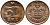 Дания 50 эре 2000 Маргрете II (1972- ) KM 866.2 бронза UNC 28-1124