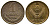 СССР 1 КОПЕЙКА 1974 Федорин 153, С УСТУПОМ KM 126a латунь 26-562