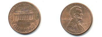 США 1 ЦЕНТ 2005 D ЛИНКОЛЬН KM 201b цинк плакированный медью UNC 179-559